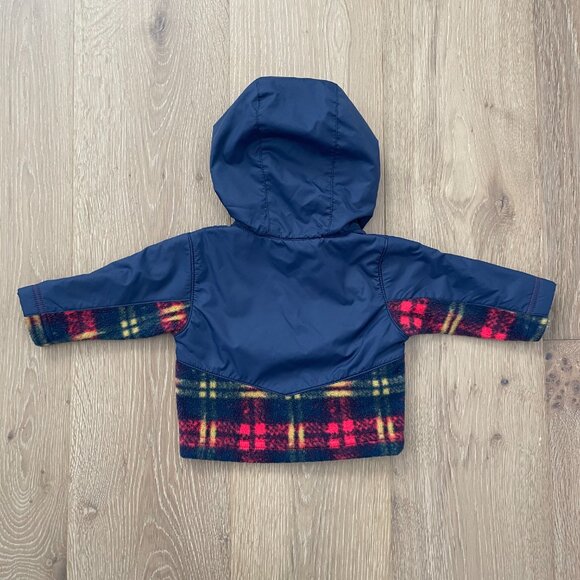 Columbia Jacket Infant 3-6 Months Blue Red Fleece Steen Mountain Full Zip Hoodie - Picture 6 of 13